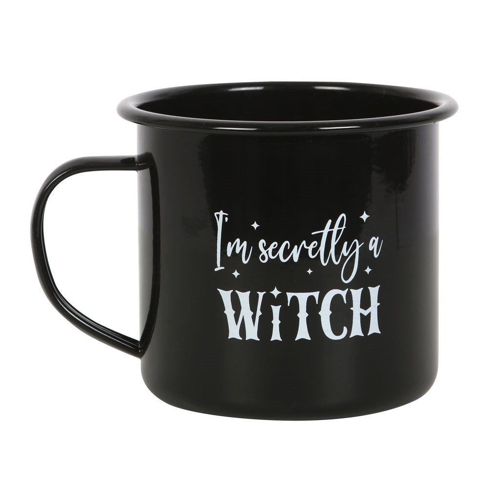 Secretly A Witch Enamel Mug