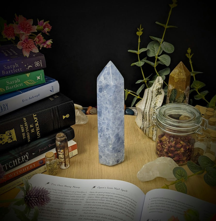 Blue Calcite Point 5