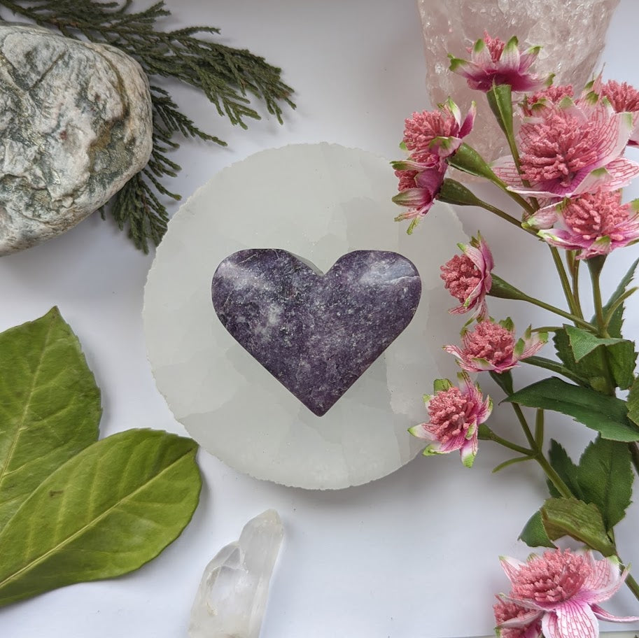 Lepidolite Heart (80-89g)