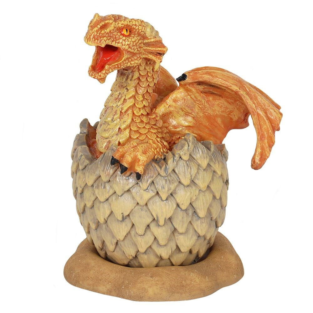 Yellow Hatching Dragon Incense Cone Burner