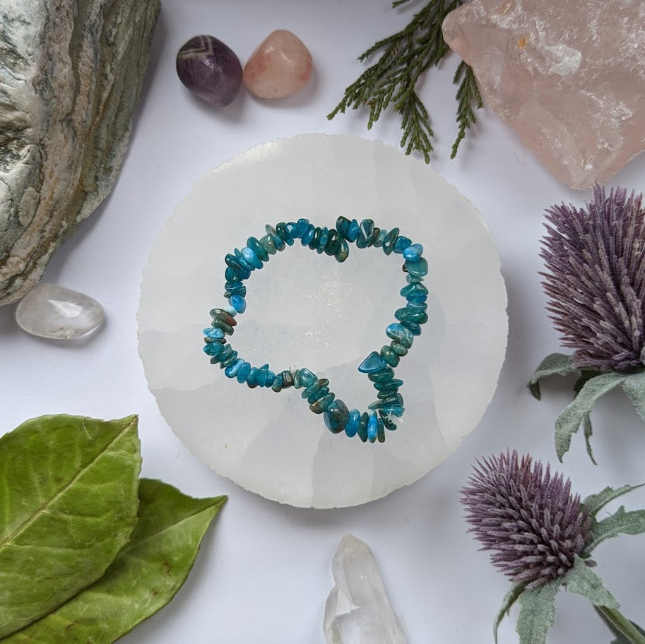 Apatite Crystal Chip Bracelet