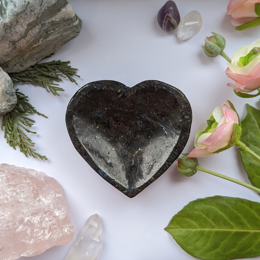 Astrophyllite Firework Heart Bowl