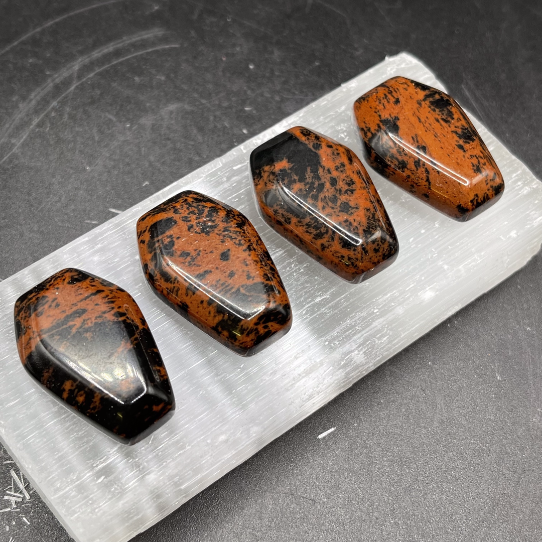 Mahogany Obsidian Coffin