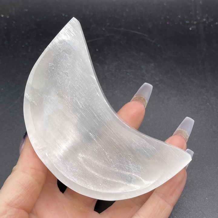 Selenite Moon Bowl 10cm