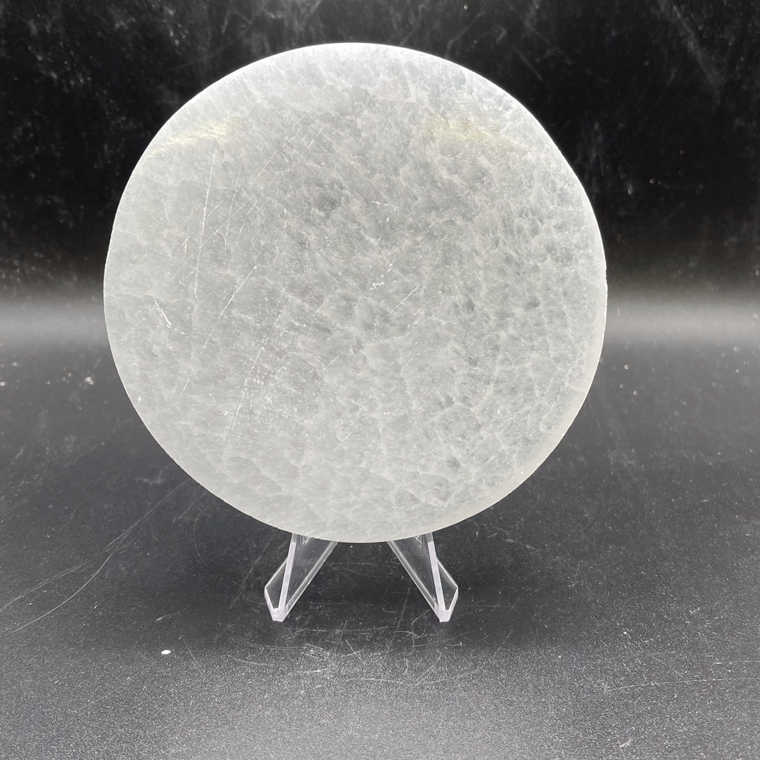 Selenite Round Charging Plate