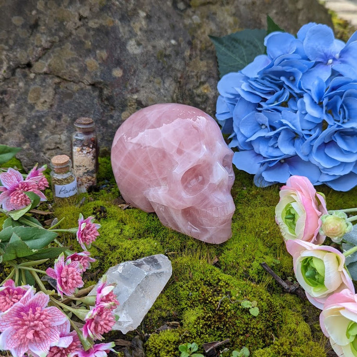 Rose Quartz Skull